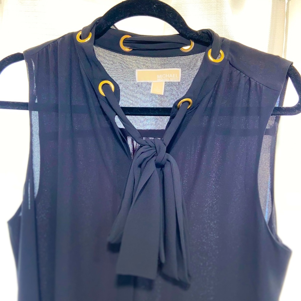 SOLD Michael Kors tie neck shift dress
